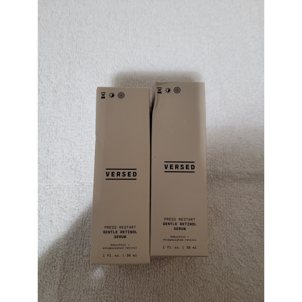 Versed Press Restart Retinol Serum Women 1oz 2pk NIB Gentle Anti-Aging Bakuchiol